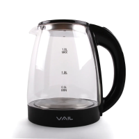Чайник VAIL VL-5550 (стекло) черн от магазина Лидер