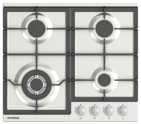 Газовая варочная поверхность Hyundai HHG 6436 IX нержавеющая сталь от магазина Лидер