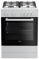 Плита Газовая Beko FSGT62110GWO белый/черный (стеклянная крышка) реш.эмалированная сталь от магазина Лидер