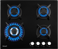 Газовая варочная поверхность Weissgauff HGG 640 BG черный от магазина Лидер