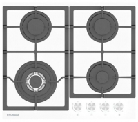 Газовая варочная поверхность Hyundai HHG 6436 WG белый от магазина Лидер