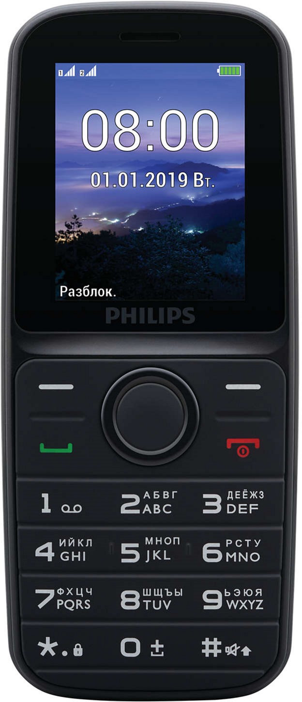 Мобильный телефон PHILIPS E109 Xenium 2G DS Black в магазине Лидер