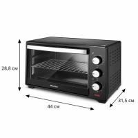 Электропечь настольная BLACKTON Bt EO2001W Черный от магазина Лидер