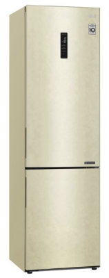 Холодильник с нижней морозильной камерой LG GA-B509CESL бежевый, дисплей от магазина Лидер