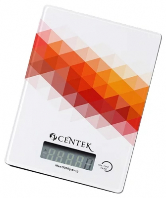 Весы кухонные Centek CT-2457 стеклянные, электронные, max 5кг, шаг 1г, шелкография, LCD от магазина Лидер