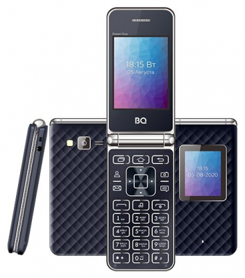 Мобильный телефон BQ BQ-2446 Dream Duo Dark blue от магазина Лидер
