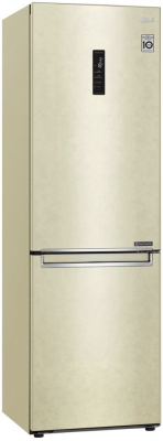 Холодильник с нижней морозильной камерой LG GA-B459SEKL  бежевый, дисплей. от магазина Лидер