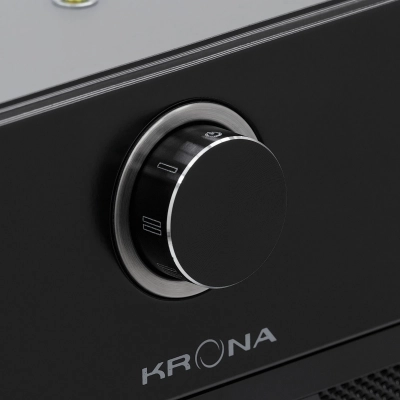 Вытяжка полновстраиваемая KRONA Sven 600 Black One knob Inox от магазина Лидер
