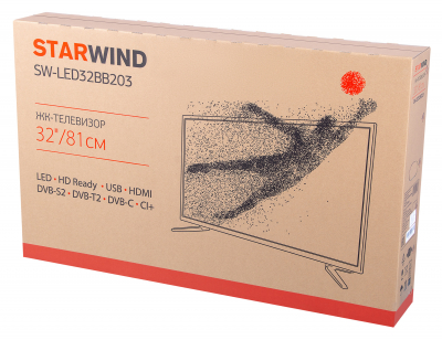 Телевизор LED Starwind 32" SW-LED32BB203 черный HD 60Hz DVB-T DVB-T2 DVB-C DVB-S DVB-S2 (RUS) от магазина Лидер