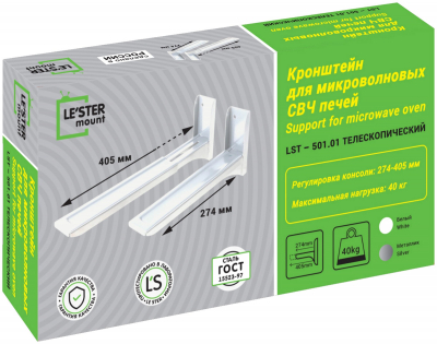 Кронштейн СВЧ LESTER LST-MWS 502.02 Белый от магазина Лидер