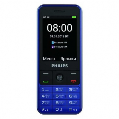 Мобильный телефон PHILIPS E182 Xenium Blue от магазина Лидер