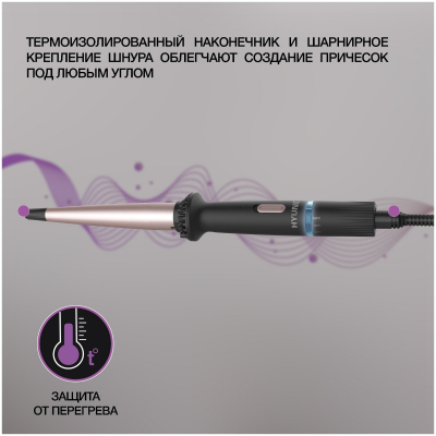 Щипцы HYUNDAI H-HC 1410 черный от магазина Лидер