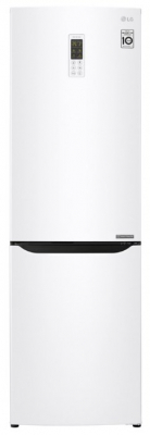 Холодильник с нижней морозильной камерой LG GA-B419SQGL белый, дисплей от магазина Лидер
