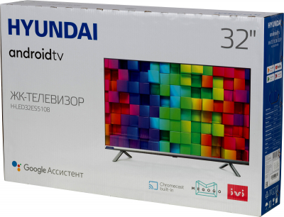 Телевизор LED Hyundai 32" H-LED32ES5108 Android TV Frameless серебристый HD 60Hz DVB-T2 DVB-C DVB-S2 WiFi Smart TV (RUS) от магазина Лидер