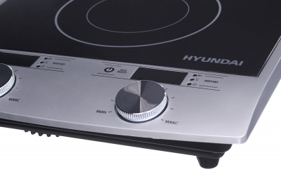 Плита Индукционная Hyundai HYC-0103 серебристый/черный стеклокерамика (настольная) от магазина Лидер