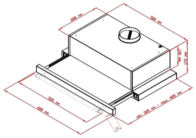 Вытяжка встраиваемая SIMFER 6002X от магазина Лидер