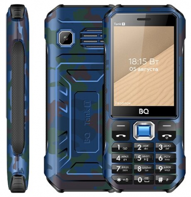 Мобильный телефон BQ BQ-2824 Tank t  Камуфляж синий от магазина Лидер