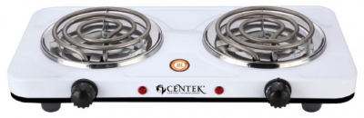 Настольная плитка CENTEK CT-1509 Siberia 2конфорки ТЭН 140мм, 2000Вт от магазина Лидер