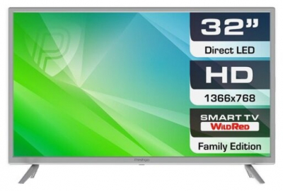 Телевизор LED Prestigio 32" PTV32SS06ZCISML Top WR серебристый HD 50Hz DVB-T DVB-T2 DVB-C DVB-S2 WiFi Smart TV (RUS) от магазина Лидер
