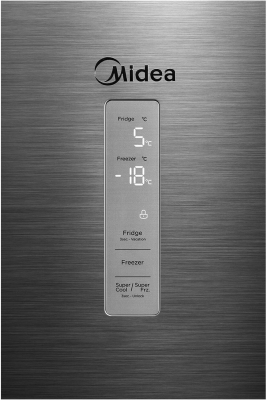 Холодильник с нижней морозильной камерой MIDEA MDRB470MGF46O серебристый от магазина Лидер