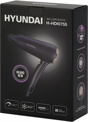 Фен HYUNDAI h-HDI0755 2000вт черный от магазина Лидер