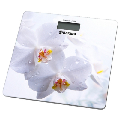 Весы SAKURA SA-5065WF Белые орхидеи от магазина Лидер