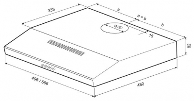 Вытяжка плоская KRONA Ermina 600 ivory PB от магазина Лидер