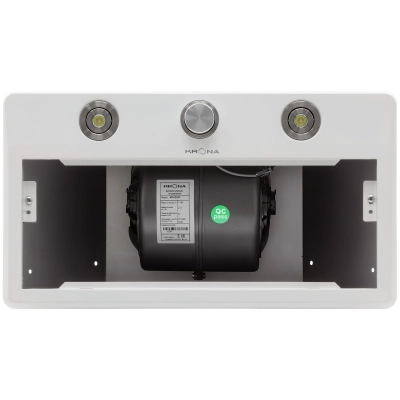 Вытяжка полновстраиваемая KRONA Sven 600 white One knob Inox от магазина Лидер