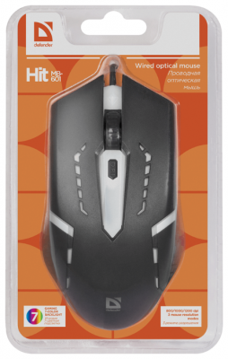 Мышь Defender Hit MB-601, 7цветов, 4кнопки, 800-1200dpi, USB от магазина Лидер