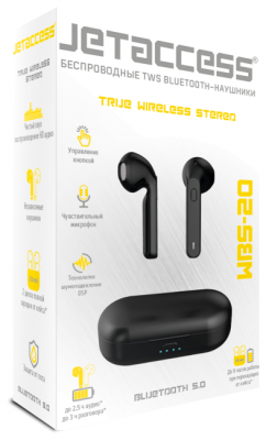 Bluetooth наушники JET.A WBS-20 Черные от магазина Лидер