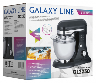 Миксер планетарный Galaxy Line GL 2230 700Вт черный от магазина Лидер