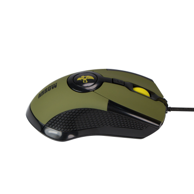 Мышь Jet.A JA-GH35 ARROW, 6кн., игровая, зеленая, 800/1200/1600/2400dpi, USB от магазина Лидер