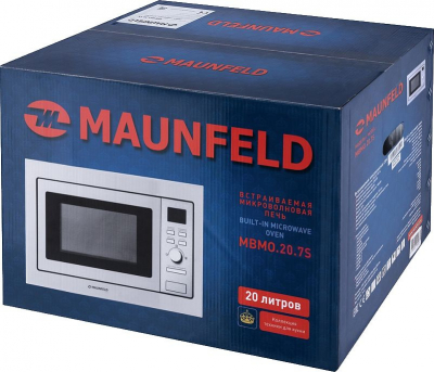Микроволновая печь Maunfeld MBMO.20.7S 20л. 800Вт нержавеющая сталь (встраиваемая) от магазина Лидер