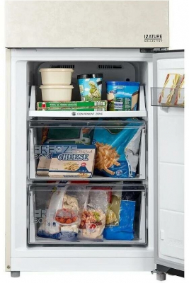 Холодильник с нижней морозильной камерой MIDEA MDRB521MIE33OD бежевый от магазина Лидер
