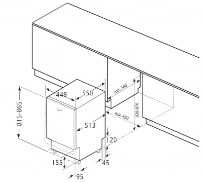 Встраиваемая посудомоечная машина KRONA BRENTA 45 BI от магазина Лидер