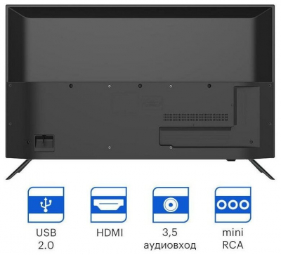 Телевизор LED Kivi 40" 40F550NB черный FULL HD 60Hz DVB-T2 DVB-C от магазина Лидер