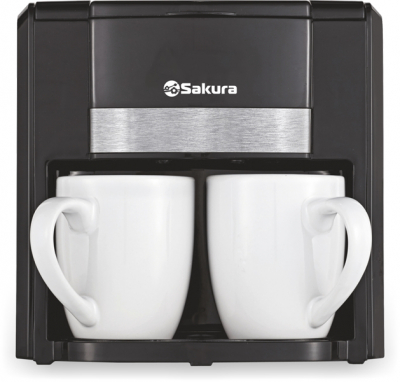 Кофеварка SAKURA SA-6110BK 300мл, 2 кружки от магазина Лидер