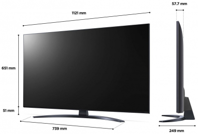 Телевизор LED LG 43" 43NANO766QA.ARUB синяя сажа 4K Ultra HD 60Hz DVB-T DVB-T2 DVB-C DVB-S DVB-S2 WiFi Smart TV от магазина Лидер