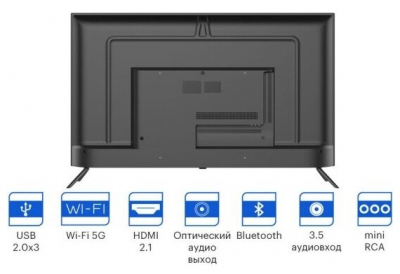 Телевизор LED Kivi 43" 43U740NB черный 4K Ultra HD 60Hz DVB-T2 DVB-C WiFi Smart TV от магазина Лидер