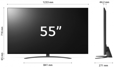 Телевизор LED LG 55" 55NANO826QB.ARUB темно-серый 4K Ultra HD 60Hz DVB-T DVB-T2 DVB-C DVB-S DVB-S2 USB WiFi Smart TV (RUS) от магазина Лидер