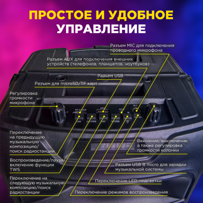 Аудио система  Party Box Party maker B52 от магазина Лидер