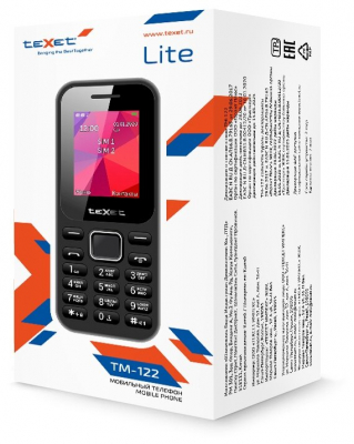 Мобильный телефон TEXET 122-TM Черный от магазина Лидер