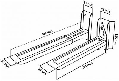 Кронштейн СВЧ LESTER LST-MWS 502.02 Черный от магазина Лидер