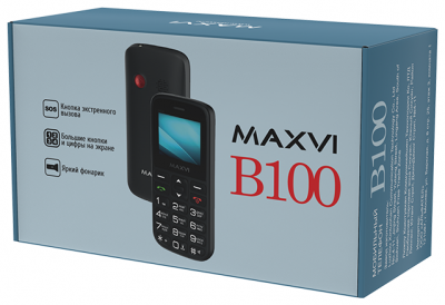 Мобильный телефон Maxvi B100 black от магазина Лидер