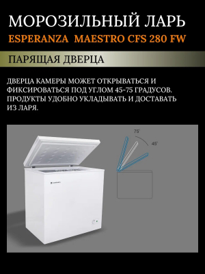 Морозильный ларь ESPERANZA Maestro CFS 280 FW от магазина Лидер