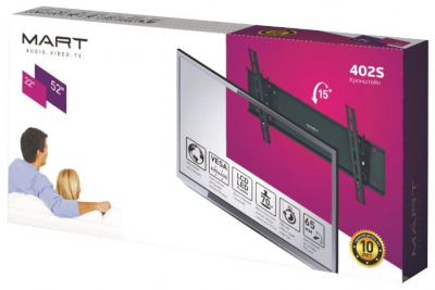 Кронштейн ТВ Smart Mount MP402 Black 40*40 от магазина Лидер