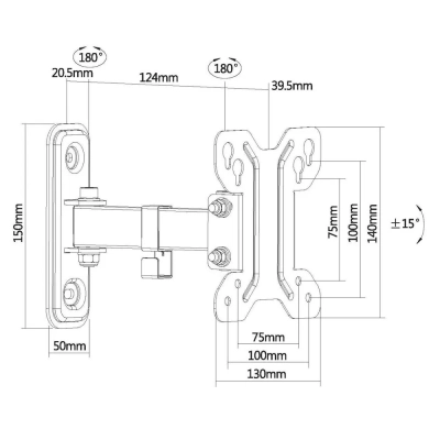 Кронштейн ТВ Ultramounts UM892 13'- 27' от магазина Лидер