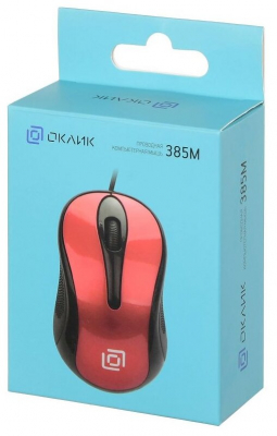Мышь компьютерная Oklick 385M черно красная от магазина Лидер