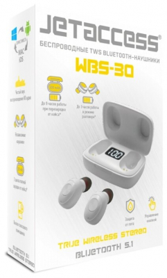 Bluetooth наушники JET.A WBS-30 Белые от магазина Лидер