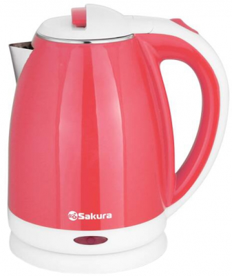 Чайник SAKURA SA-2138WP розовый/белый, 1,8 л от магазина Лидер